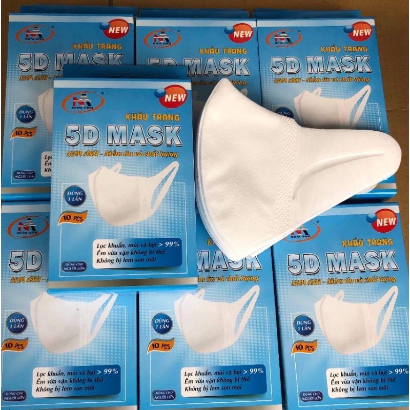 Khẩu trang y tế 5D Mask Nam Anh thùng 1000c - Linh Kiện Khánh Nhân