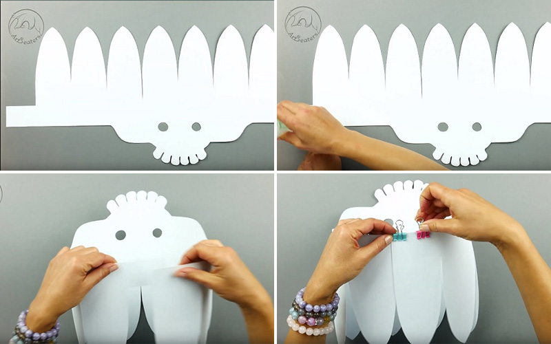 Cách làm mặt nạ halloween bằng bìa giấy cứng