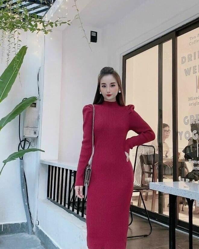 Váy Len Quảng Châu Tay Bồng NA/T2/PB/K9