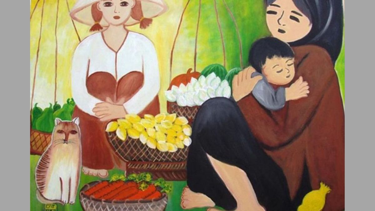 Cách vẽ tranh 20/10 ngày Phụ Nữ Việt Nam tặng cho bà, mẹ ý nghĩa sâu sắc 