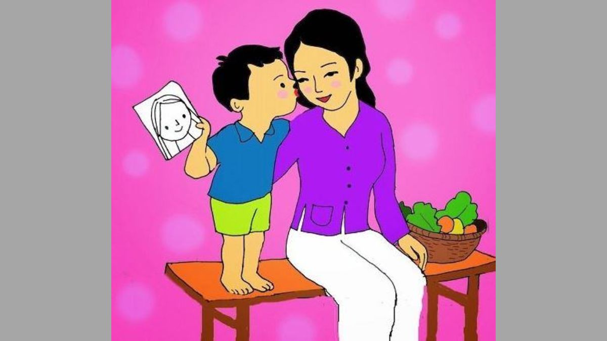 Cách vẽ tranh 20/10 ngày Phụ Nữ Việt Nam tặng cho bà, mẹ đầy tình yêu thương 